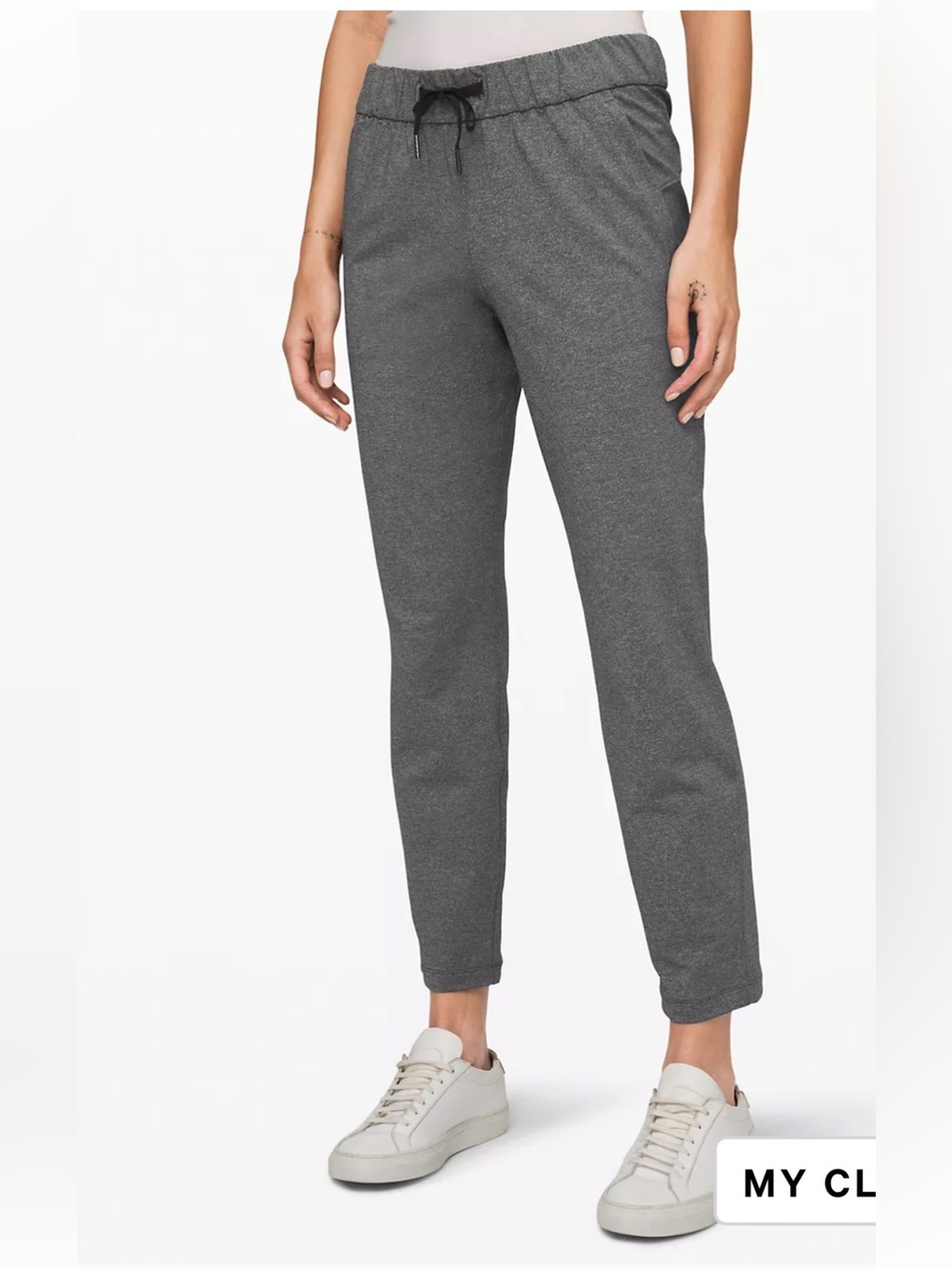 Lululemon On the Fly 7/8 Pant 27" Heathered Black size 8